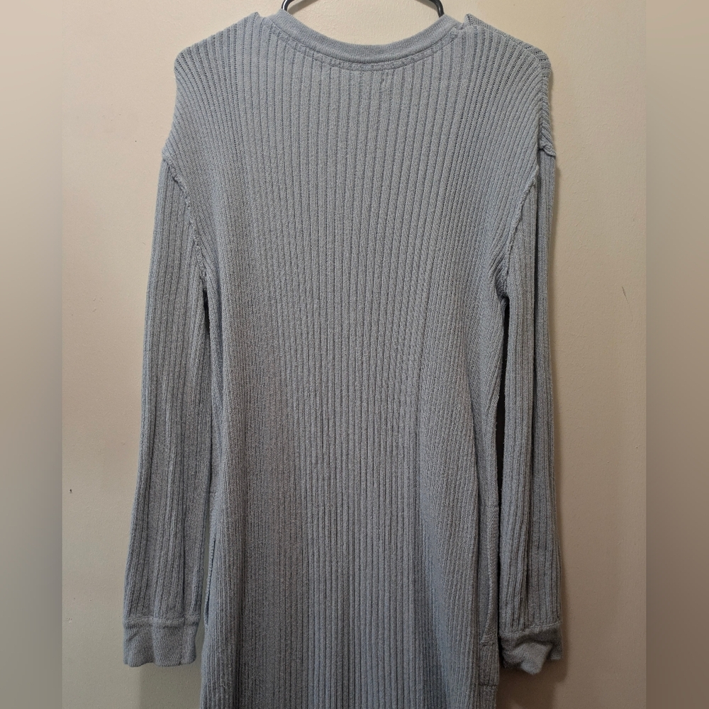 EUC Free People FP Beach Free Fall Sweat Maxi Dress In Baby Blue, Oversized XS - Picture 4 of 10